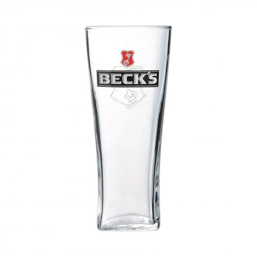 Beer Glass Becks Toughened 20oz 57cl Ce Nucleated Noble Express 6686