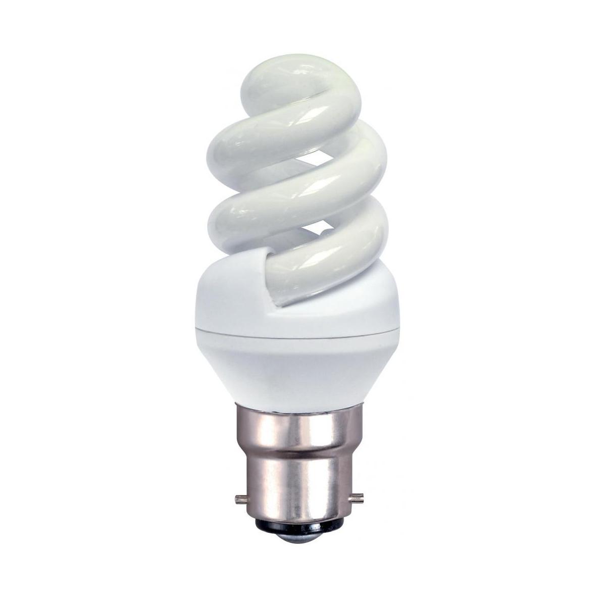 Mini Spiral Compact Fluorescent Lamp 5w BC - Noble Express