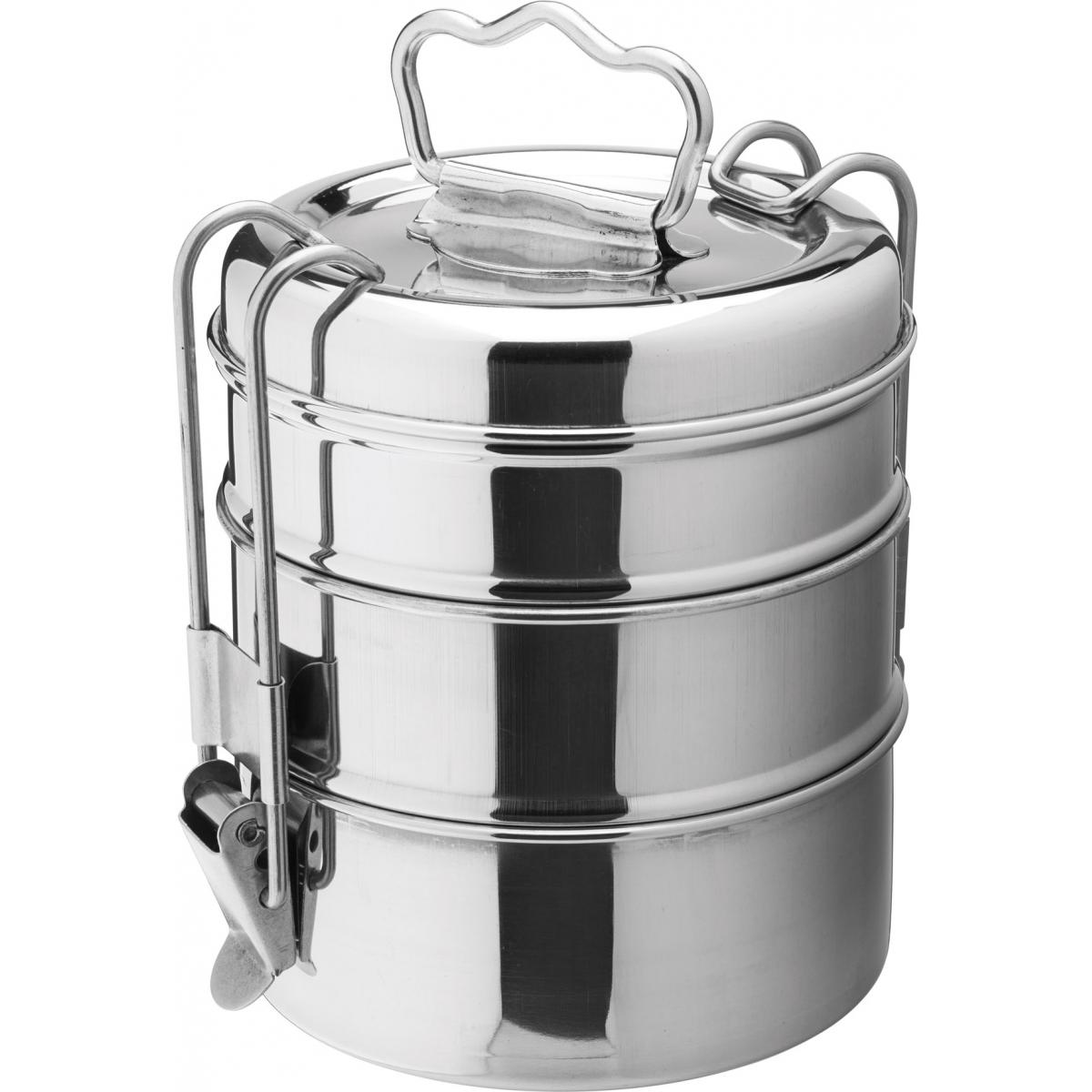 Stainless Steel 3 Tier Tiffin Box 4.25" (11cm) - Noble Express