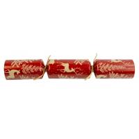 Crackers red and gold stag recyclable 28cm 11