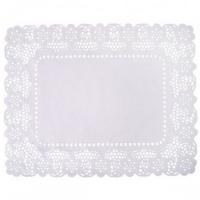Paper lace tray doyley oblong white 45x36cm