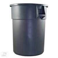 Waste bin round huskee grey 75l