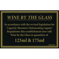 125ml 175ml wine law sign 170x110mm
