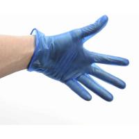 Powdered vinyl gloves blue medium