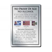 No proof of age no alcohol notice silver 210 x 297mm
