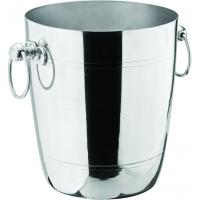 Wine champagne bucket polished aluminium 20cm 7 5