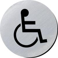 Disabled silver metallic door disc 3