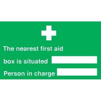 The nearest first aid box sign 6x12