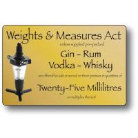 Weights measures act 25ml gold 4 3x7
