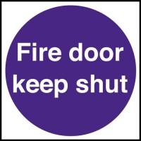 Fire door keep shut sign 4x4