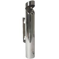 Cylinder ashtray wall mounted stainless steel 46x7 5cm 18x3