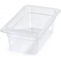 Genware polycarbonate gastronorm 1 4 food pan clear 65mm deep