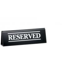 Black acrylic reserved sign