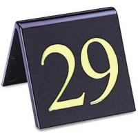 Perspex table numbers gold on black 2x2 numbers 1 10 set