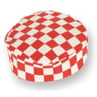 Red checkerboard chefs skull cap extra large